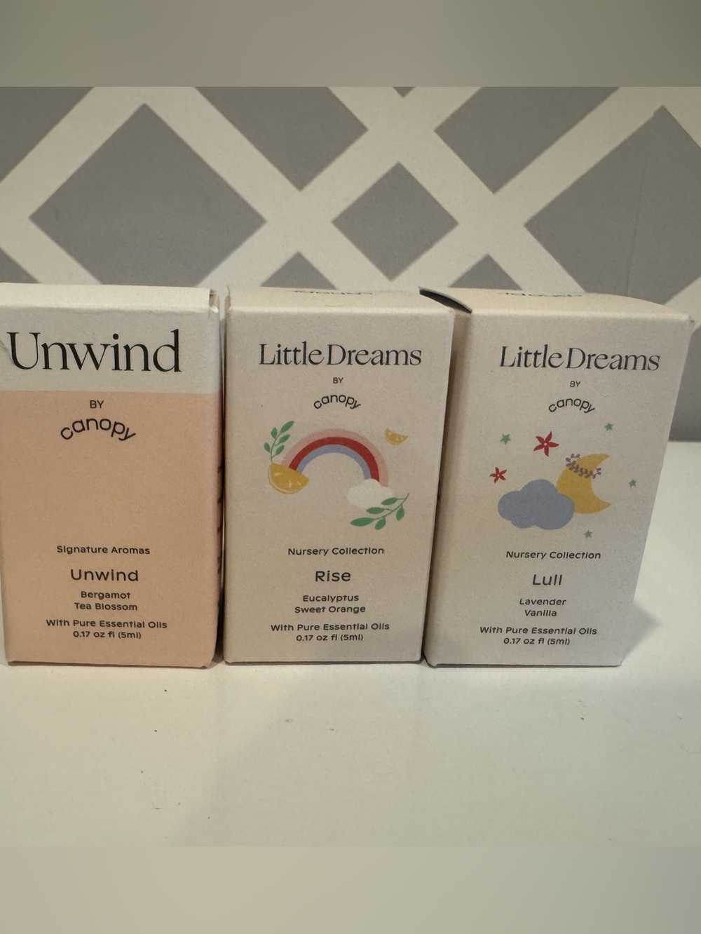 Set of Three Essential Oils by Canopy - Rise, Lull, & Unwind